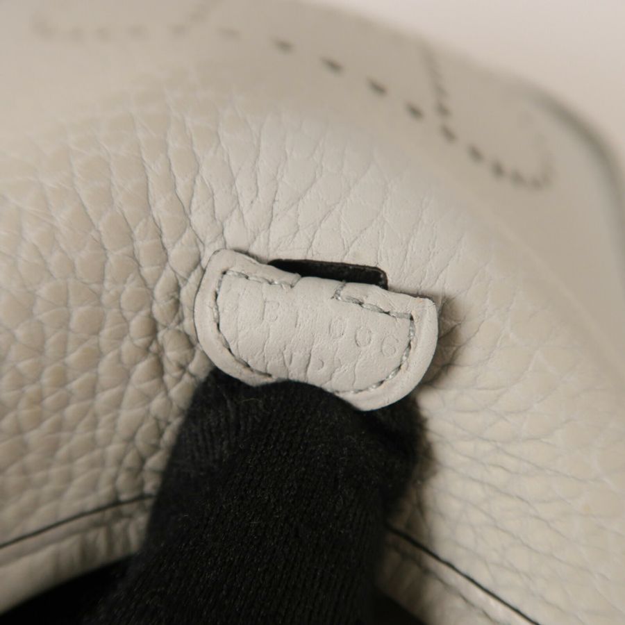 HERMES Clemence皮革Evelyne TPM肩背袋Gris Pantin-8