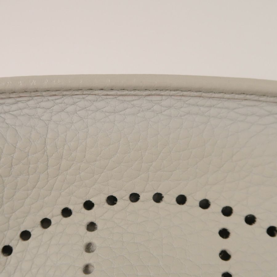HERMES Clemence皮革Evelyne TPM肩背袋Gris Pantin-15