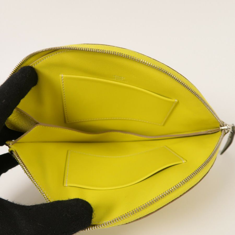 HERMES Chevre皮革Lemon Tutti Frutti Clutch手拿包Lime-4