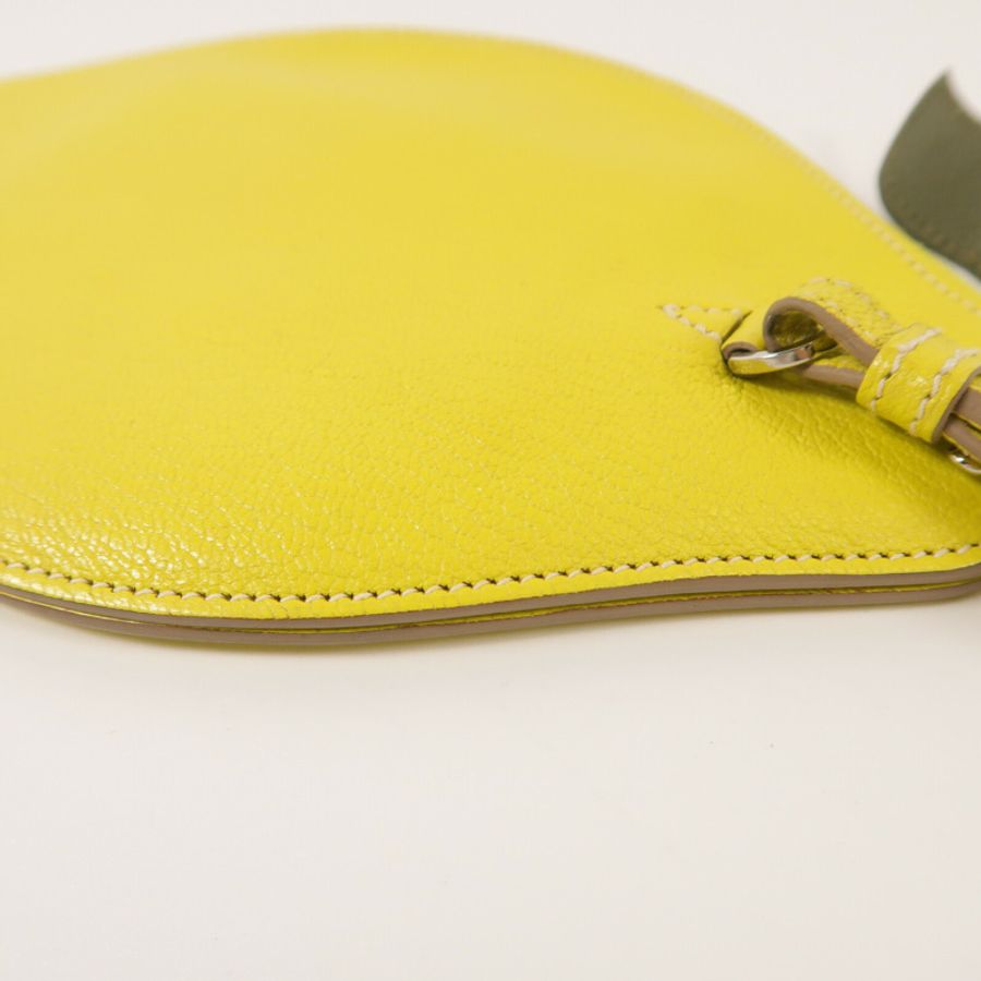 HERMES Chevre皮革Lemon Tutti Frutti Clutch手拿包Lime-11