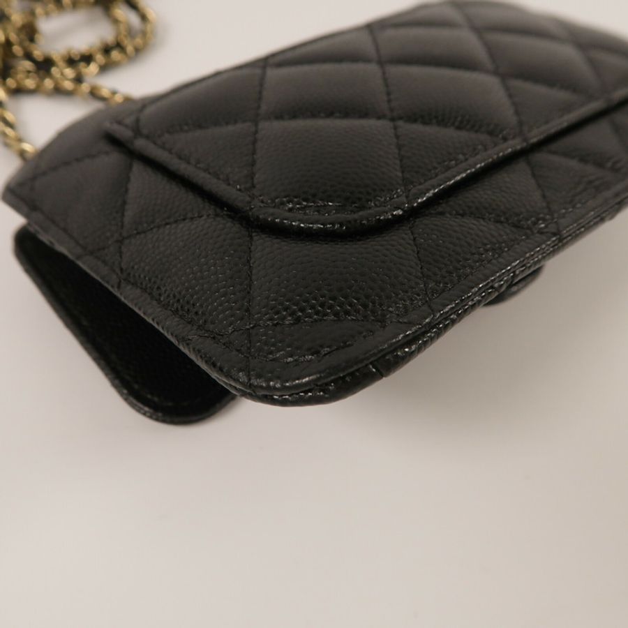 CHANEL 牛皮皮革Chain Shoulder鏈帶肩背袋-23