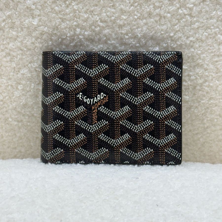 Goyard 經典咖啡色老花短夾-1