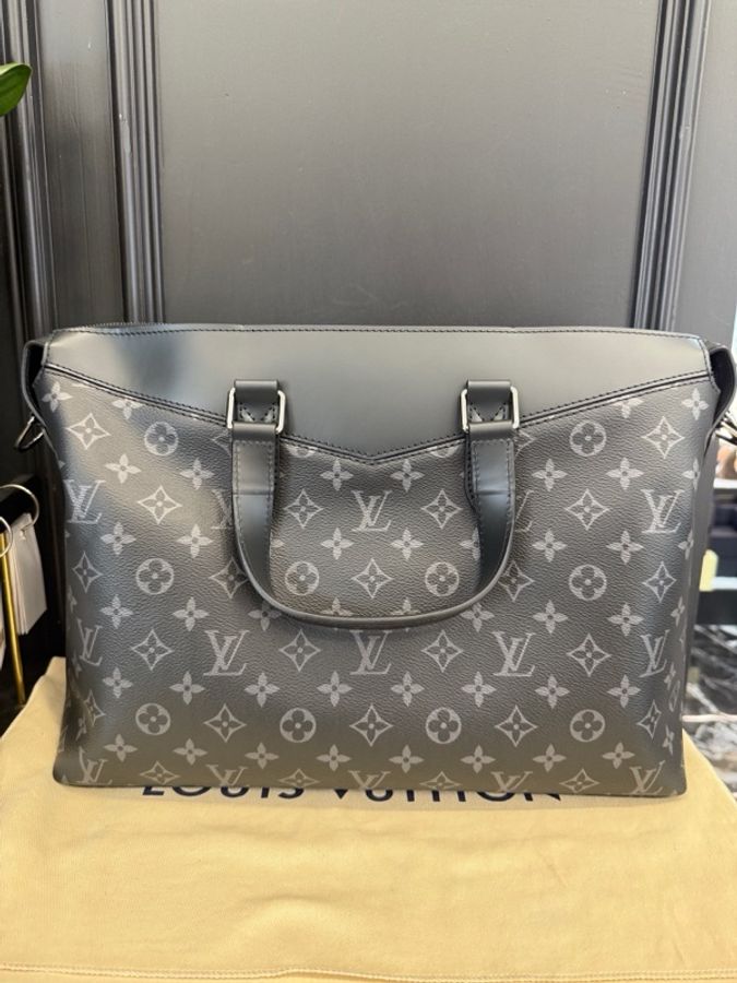 LV 經典黑老花 黑武士 公文包 explore-2