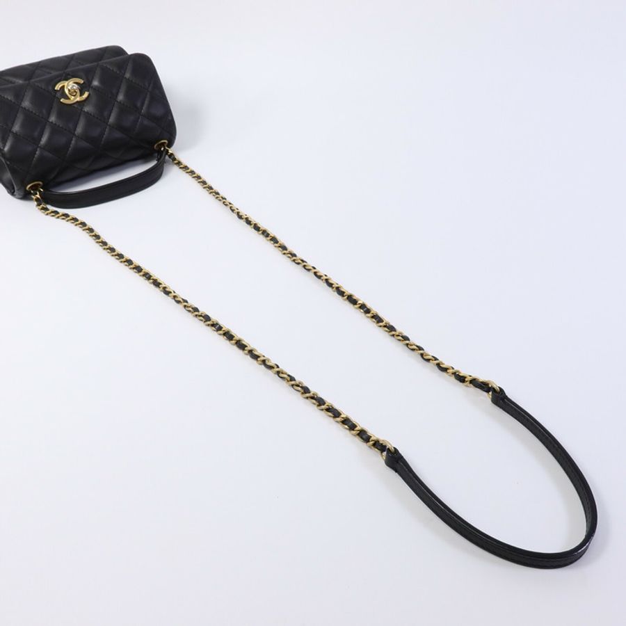 CHANEL 羊皮皮革2 Way Chain Shoulder Bag手挽肩背兩用袋-8