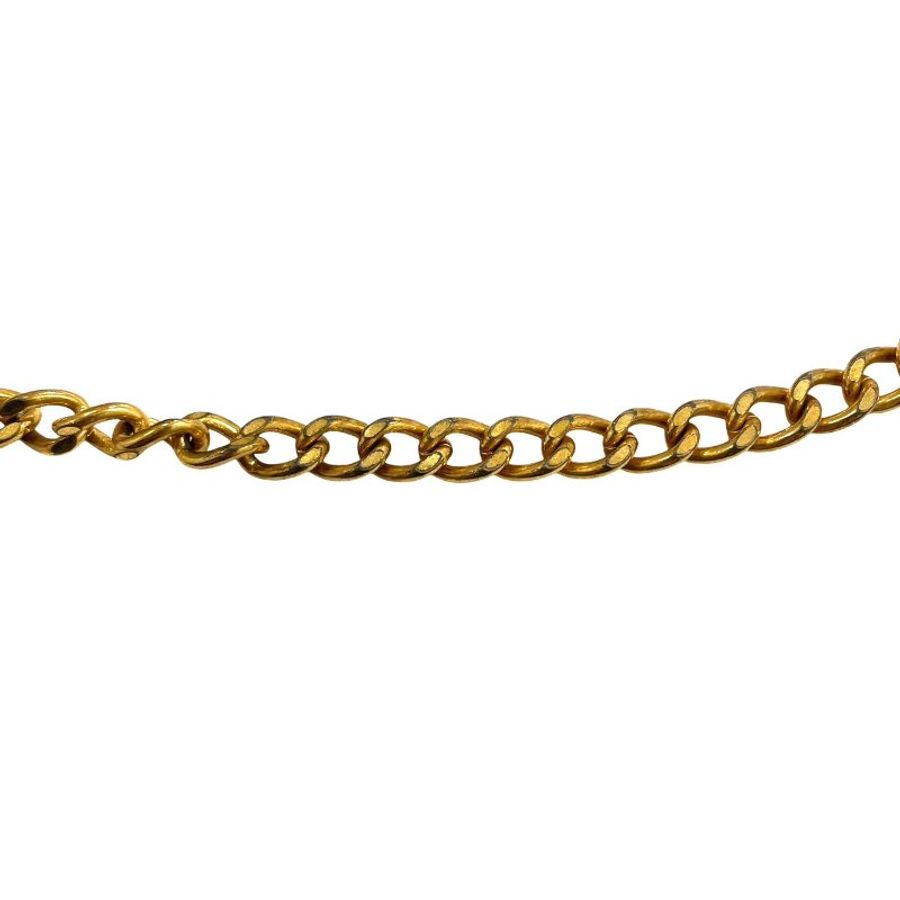 CHANEL 香奈兒 96P TURN-LOCK 鎖頭造型項鍊 合金 金色-7