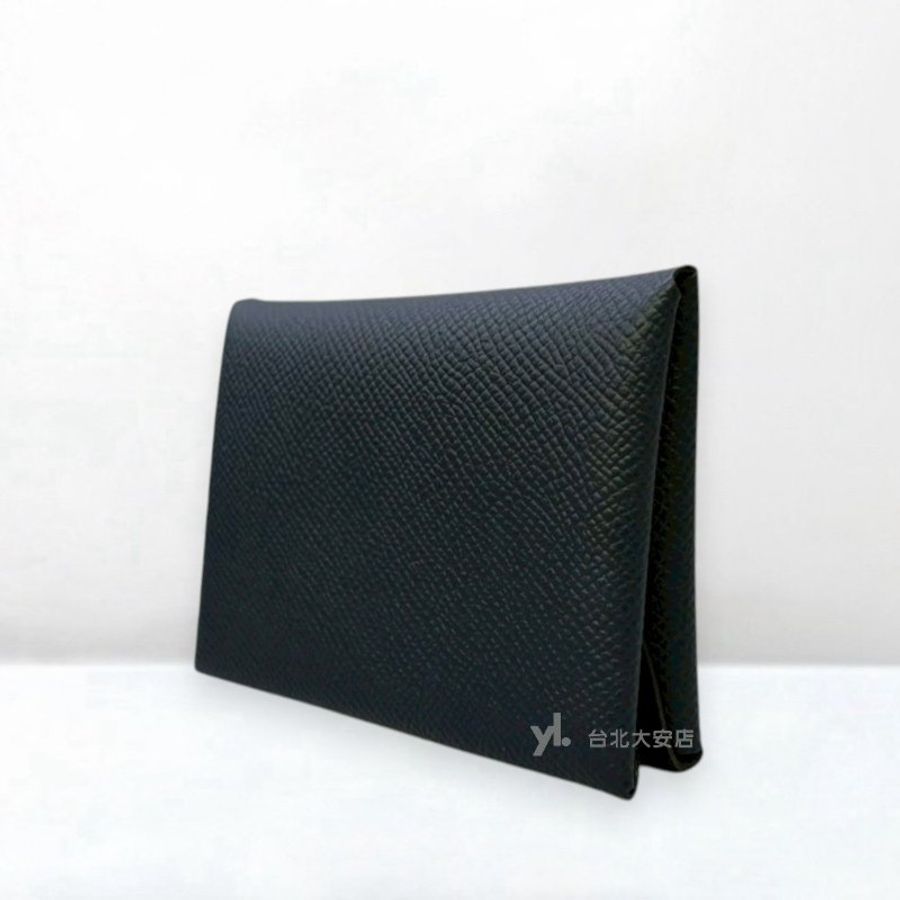 A13269-Hermes Calvi duo 海洋藍Z7 Epson皮對開零錢卡-1