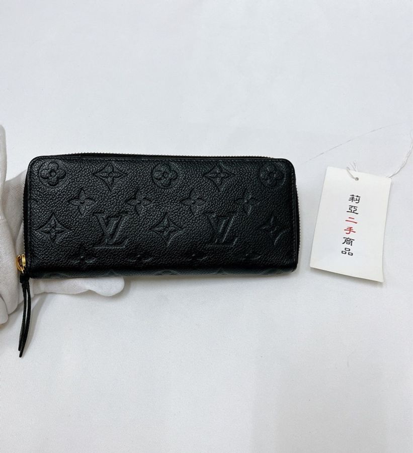 莉亞精品♡ Lv M60171 黑壓紋長夾 小款 二手美包-1