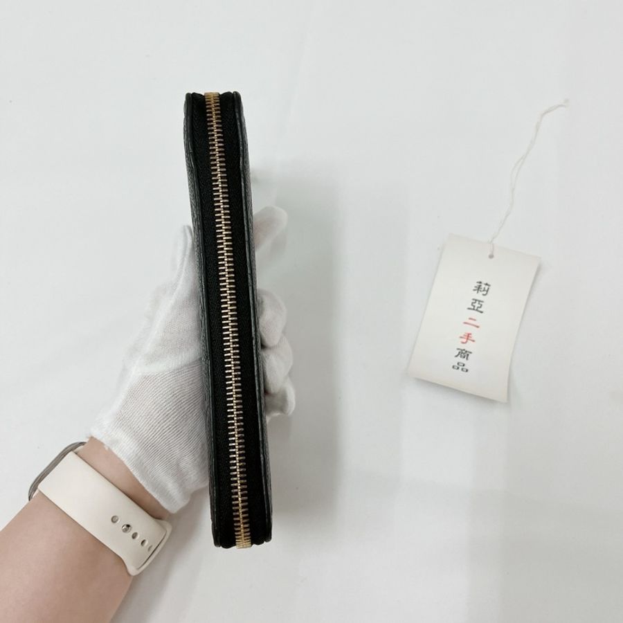 莉亞精品♡ Lv M60171 黑壓紋長夾 小款 二手美包-7