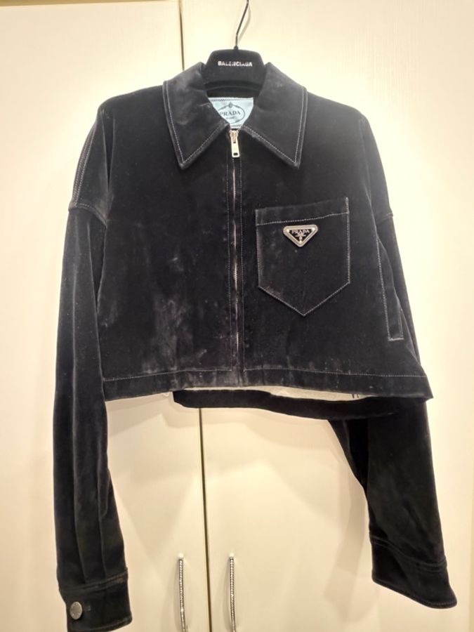 Prada 女生絲絨短版外套-0