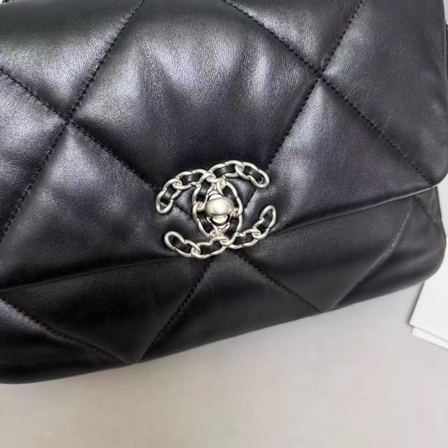 🌷有購證芯片款! Chanel 香奈兒 19Bag 黑銀小號-2