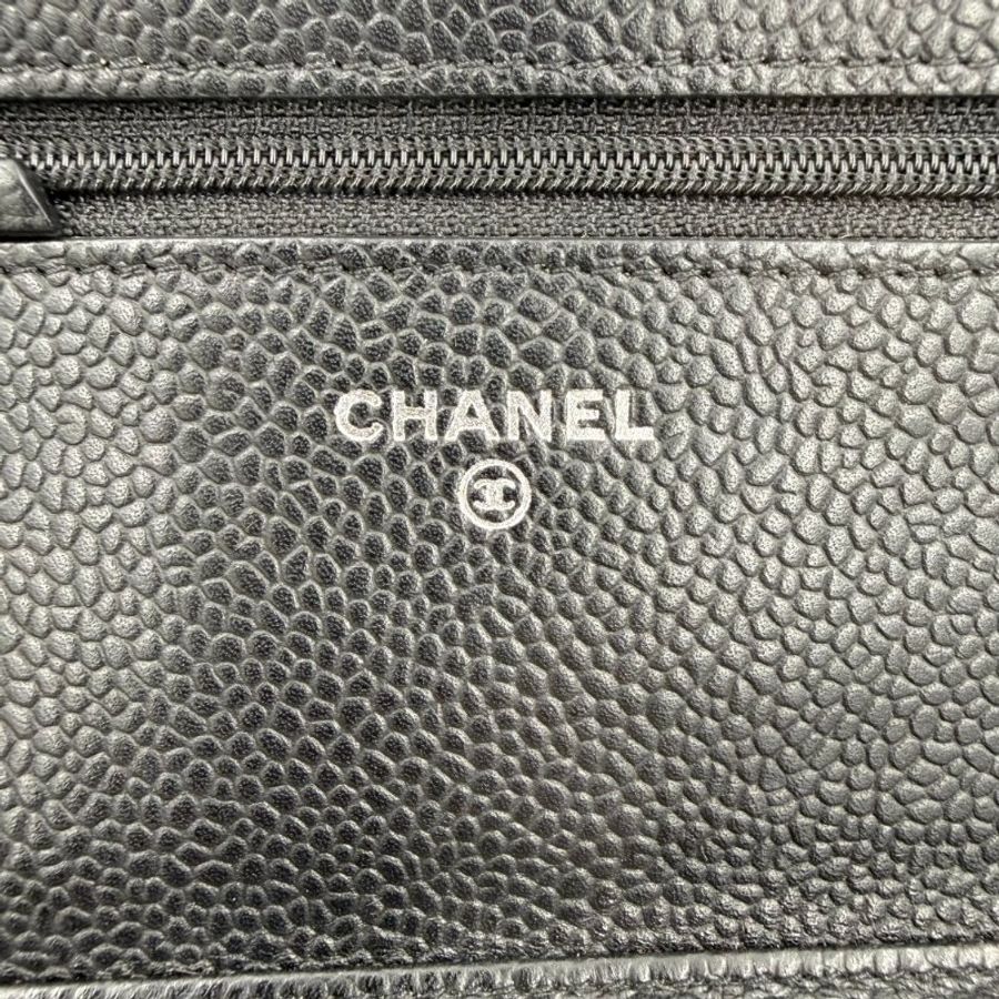 CHANEL - 黑色牛皮銀釦下蓋WOC斜背包-18
