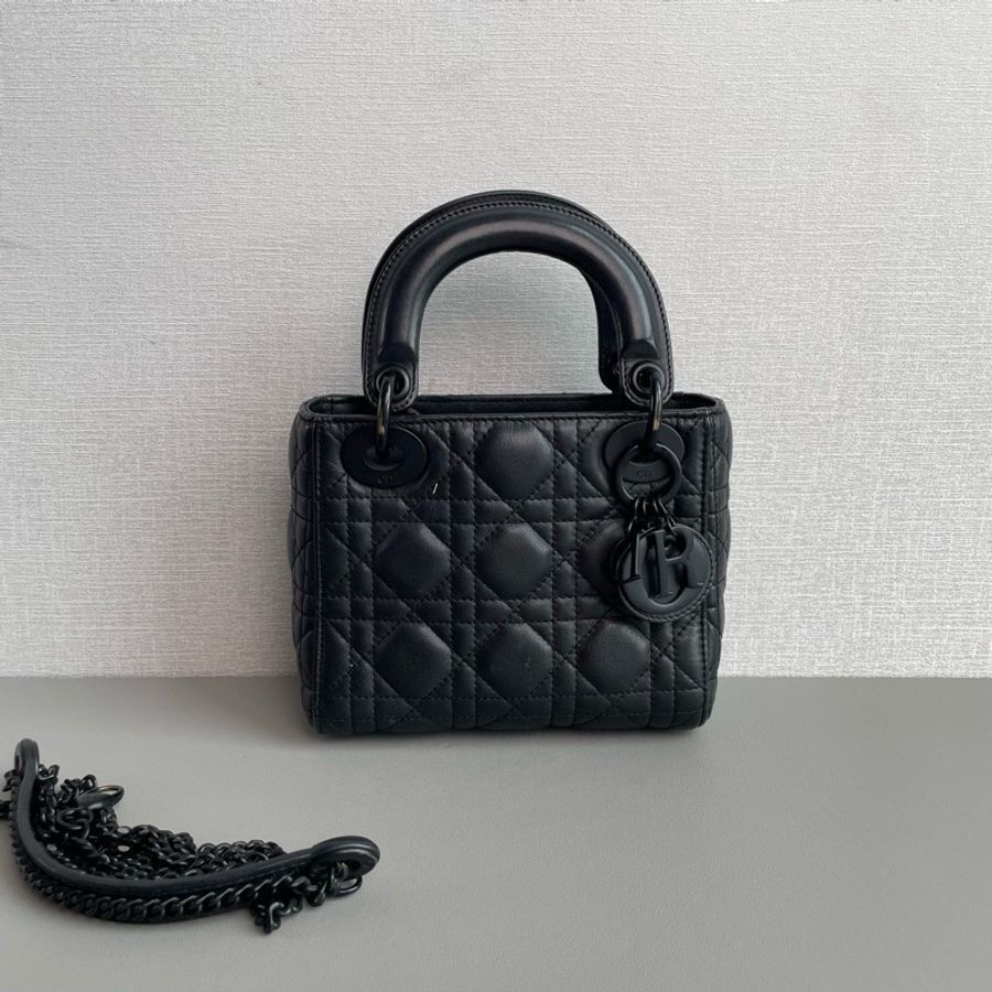 ✨Dior迪奧|lady so black三格磨砂戴妃包|97新 20年-1