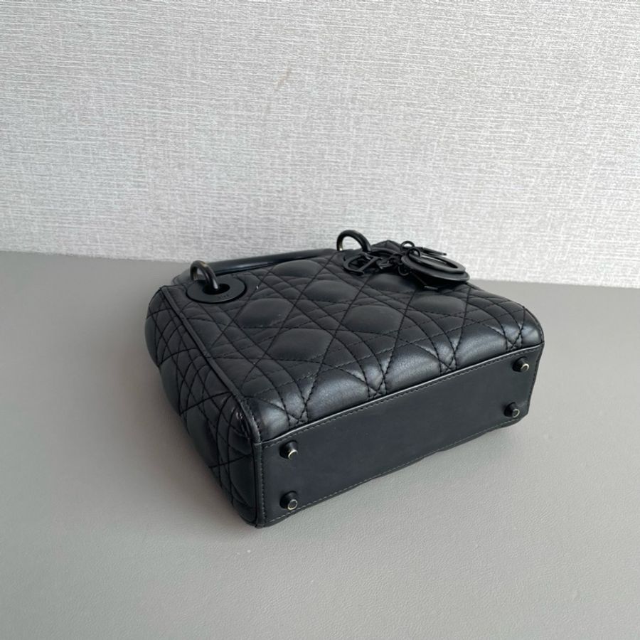 ✨Dior迪奧|lady so black三格磨砂戴妃包|97新 20年-5