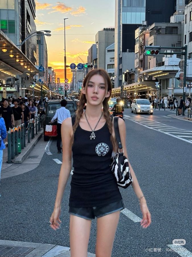 Chrome Hearts✨Y2K辣妹 大U領大袖口無袖背心 #S-0