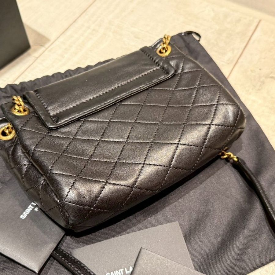 SAINT LAURENT Ysl 黑金 nolita mini 超新 側背包-9