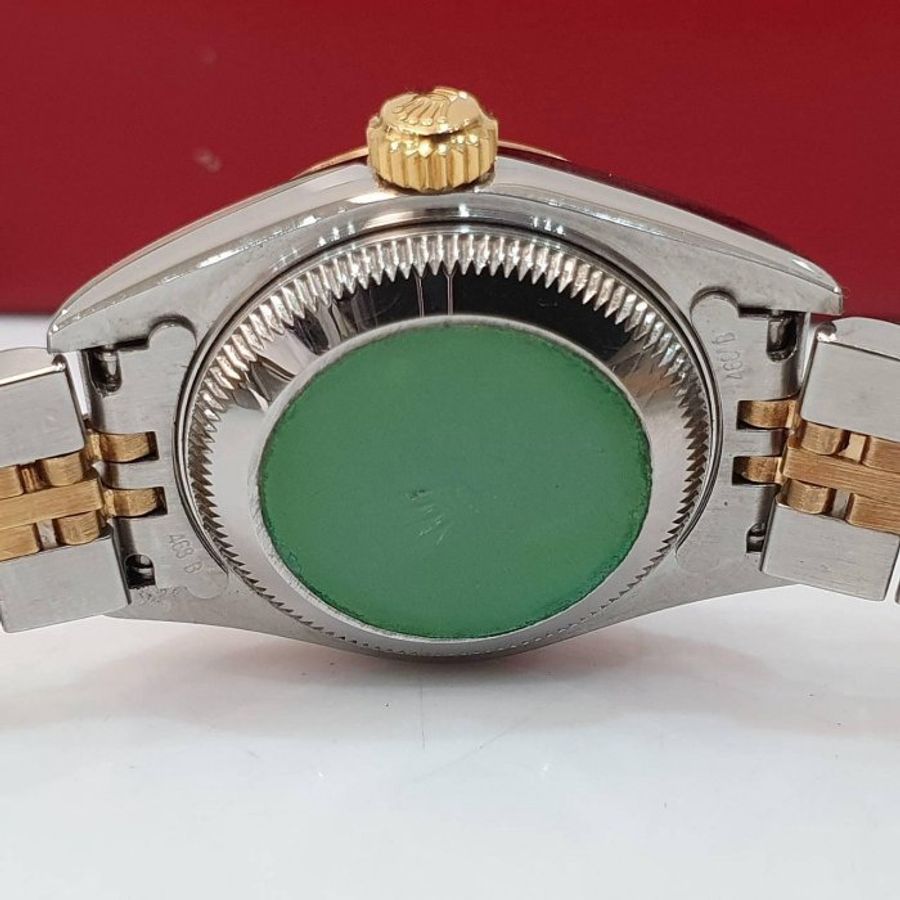 【大眾名錶】ROLEX 勞力士 79173 Datejust 蠔式日誌 女錶半金款 金面直條紋面盤 大眾名錶B1197-7