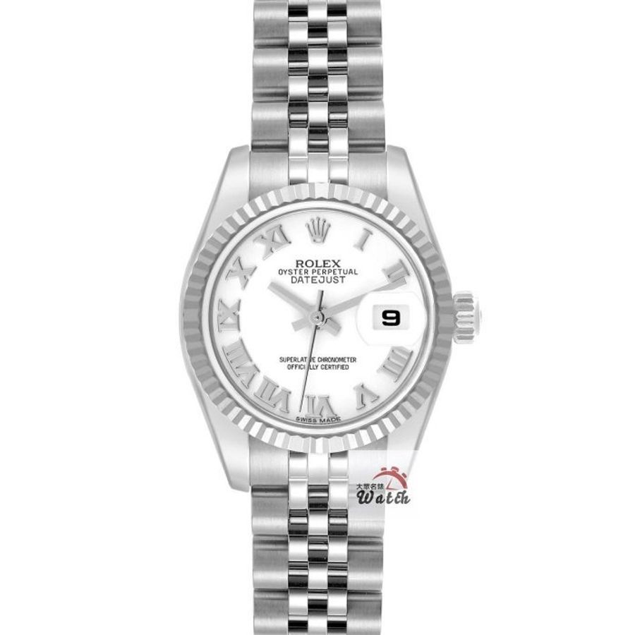 【大眾名錶】ROLEX勞力士 179174 Datejust 新款 蠔式日誌 太陽圈 白色羅馬面盤 五珠帶 錶徑26mm 自動上鍊 大眾名錶G275-0
