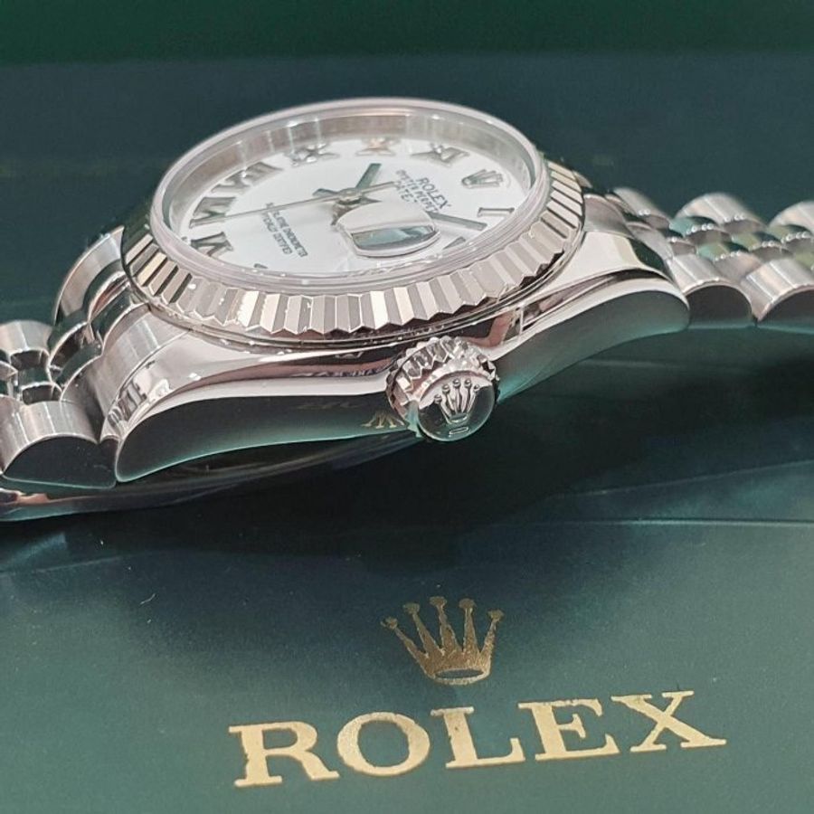 【大眾名錶】ROLEX勞力士 179174 Datejust 新款 蠔式日誌 太陽圈 白色羅馬面盤 五珠帶 錶徑26mm 自動上鍊 大眾名錶G275-6