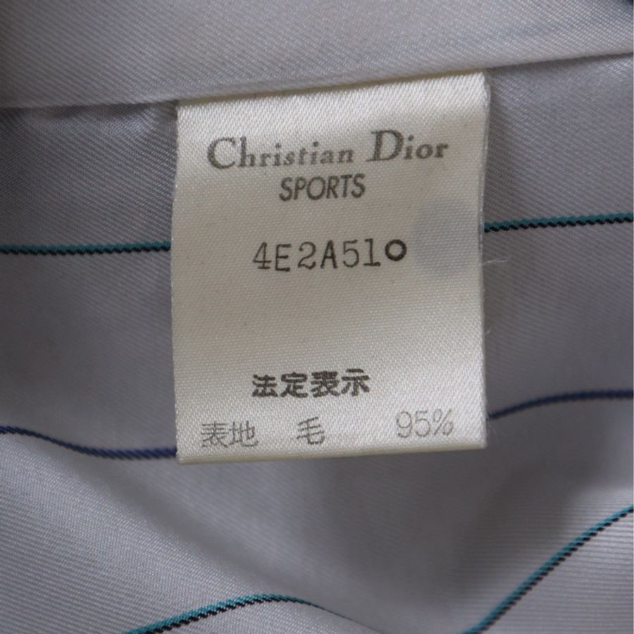 Dior 深蓝色羊毛徽章双排扣上衣外套-10