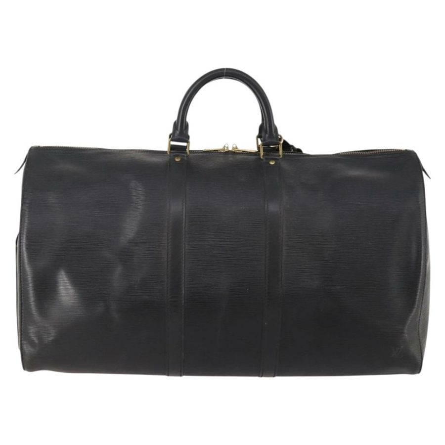 【日本直送】路易威登 Epi Keepall 55 波士頓包 Noir 黑色 M42952 LV Auth 180315A-1