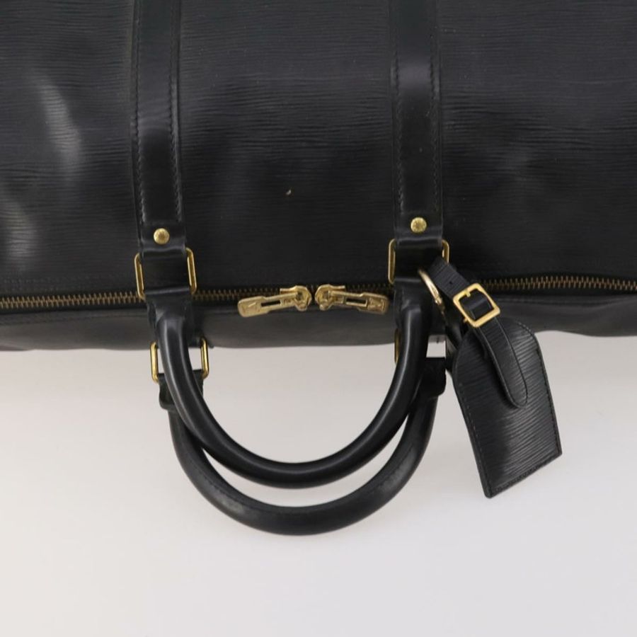 【日本直送】路易威登 Epi Keepall 55 波士頓包 Noir 黑色 M42952 LV Auth 180315A-6