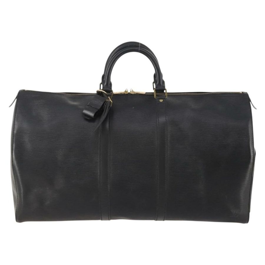 【日本直送】路易威登 Epi Keepall 55 波士頓包 Noir 黑色 M42952 LV Auth 180315A-12