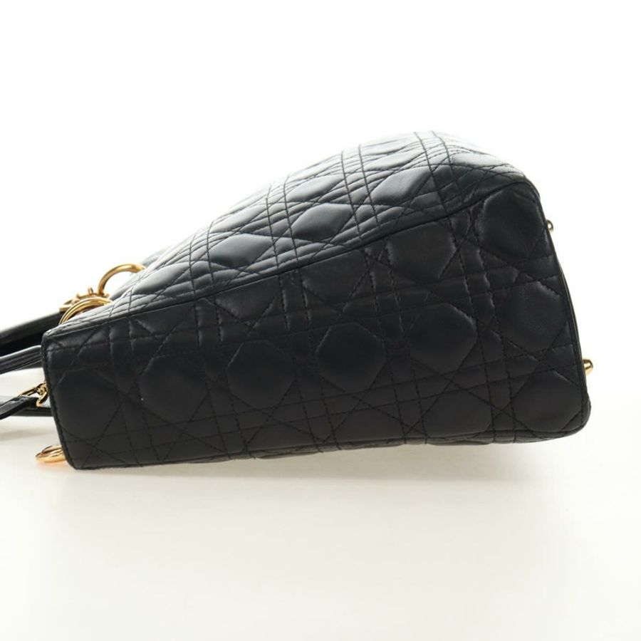 【日本直送】Christian Dior Canage 手袋,羊皮材質,黑色,金色,正品,貨號 180510SAM-2