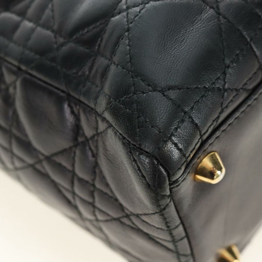 【日本直送】Christian Dior Canage 手袋,羊皮材質,黑色,金色,正品,貨號 180510SAM-8