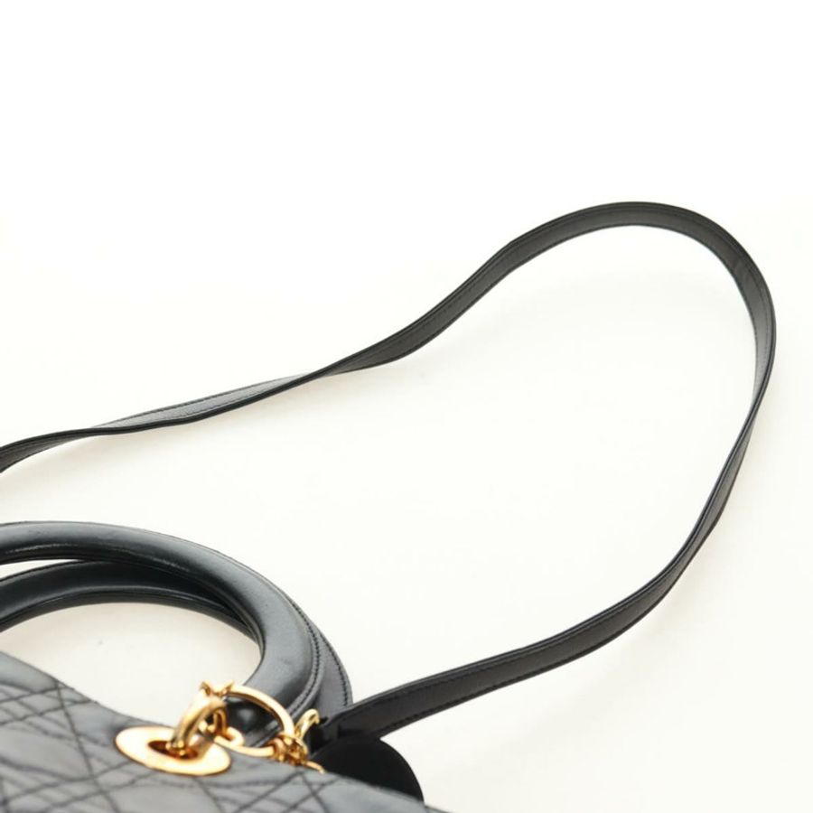 【日本直送】Christian Dior Canage 手袋,羊皮材質,黑色,金色,正品,貨號 180510SAM-14