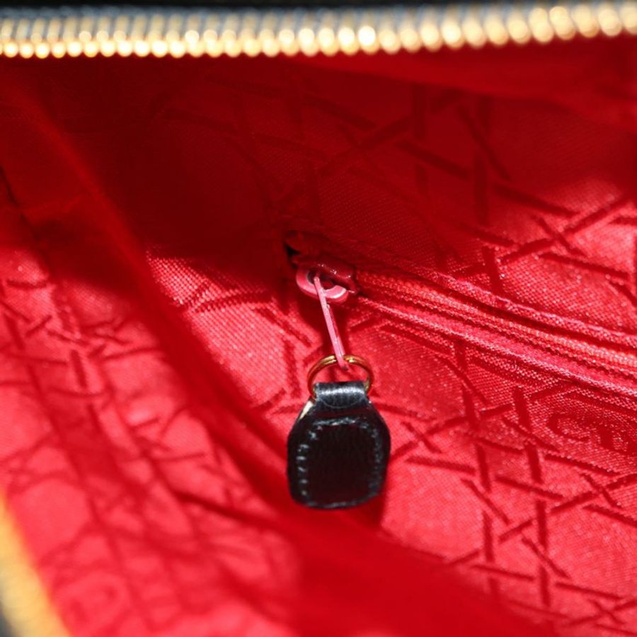 【日本直送】Christian Dior Canage 手袋,羊皮材質,黑色,金色,正品,貨號 180510SAM-23