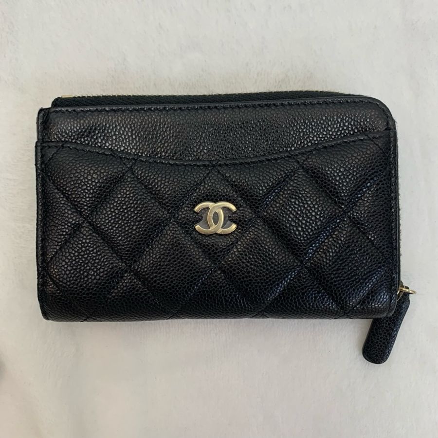 Full set 23C CHANEL 荔枝紋牛皮卡包 閒置新-1