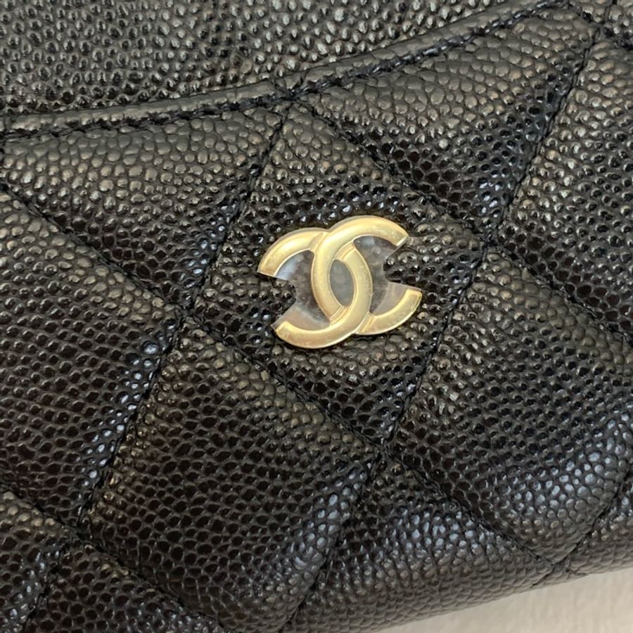 Full set 23C CHANEL 荔枝紋牛皮卡包 閒置新-8