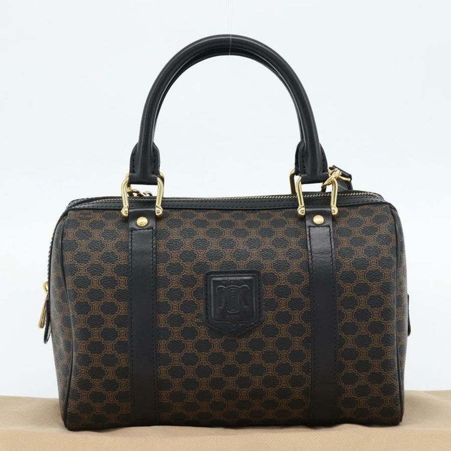 【日本直送】CELINE Macadam帆布手提包 PVC皮革 兩用 黑色 金色 正品 181930V-11