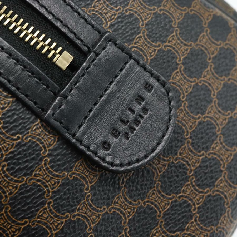 【日本直送】CELINE Macadam帆布手提包 PVC皮革 兩用 黑色 金色 正品 181930V-18