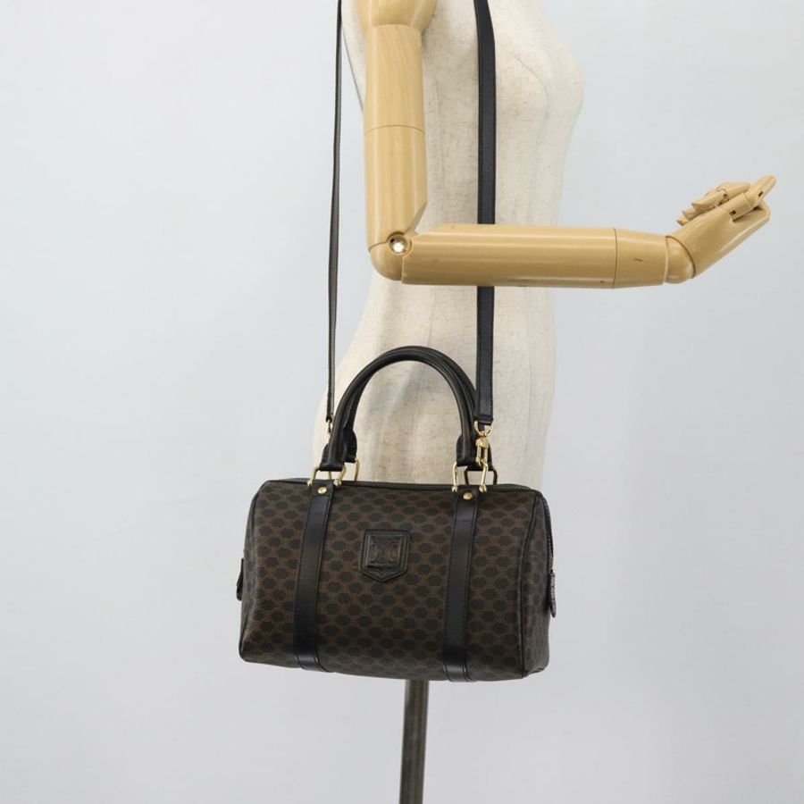 【日本直送】CELINE Macadam帆布手提包 PVC皮革 兩用 黑色 金色 正品 181930V-24