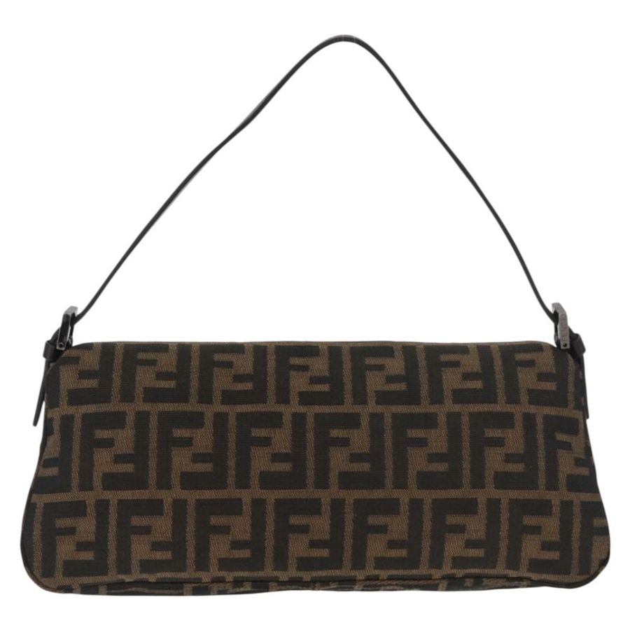 【日本直送】FENDI Zucca帆布Mamma Baguette單肩包 黑色棕色 正品 yk20437SAM-2