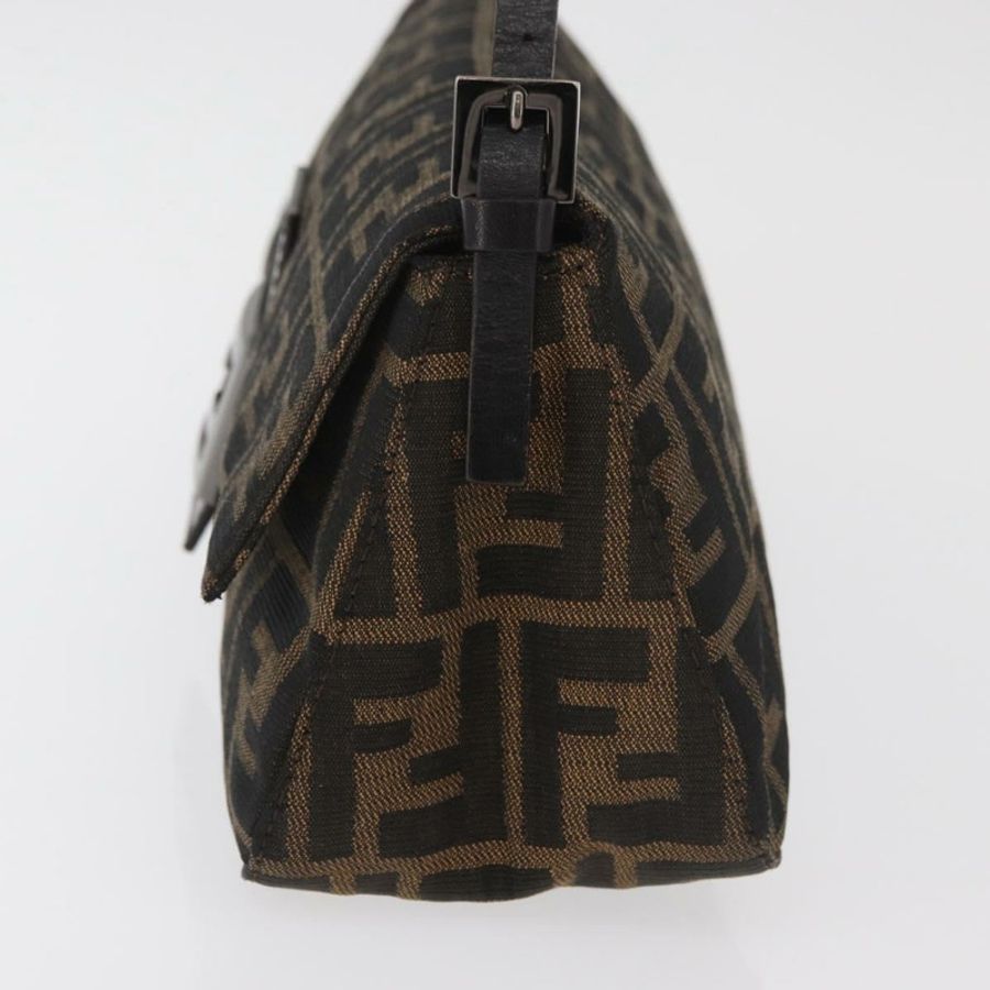 【日本直送】FENDI Zucca帆布Mamma Baguette單肩包 黑色棕色 正品 yk20437SAM-3