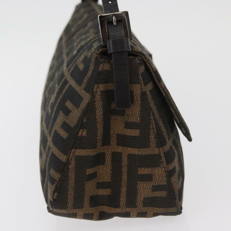 【日本直送】FENDI Zucca帆布Mamma Baguette單肩包 黑色棕色 正品 yk20437SAM-4