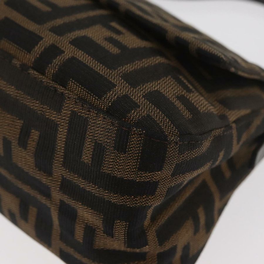 【日本直送】FENDI Zucca帆布Mamma Baguette單肩包 黑色棕色 正品 yk20437SAM-10