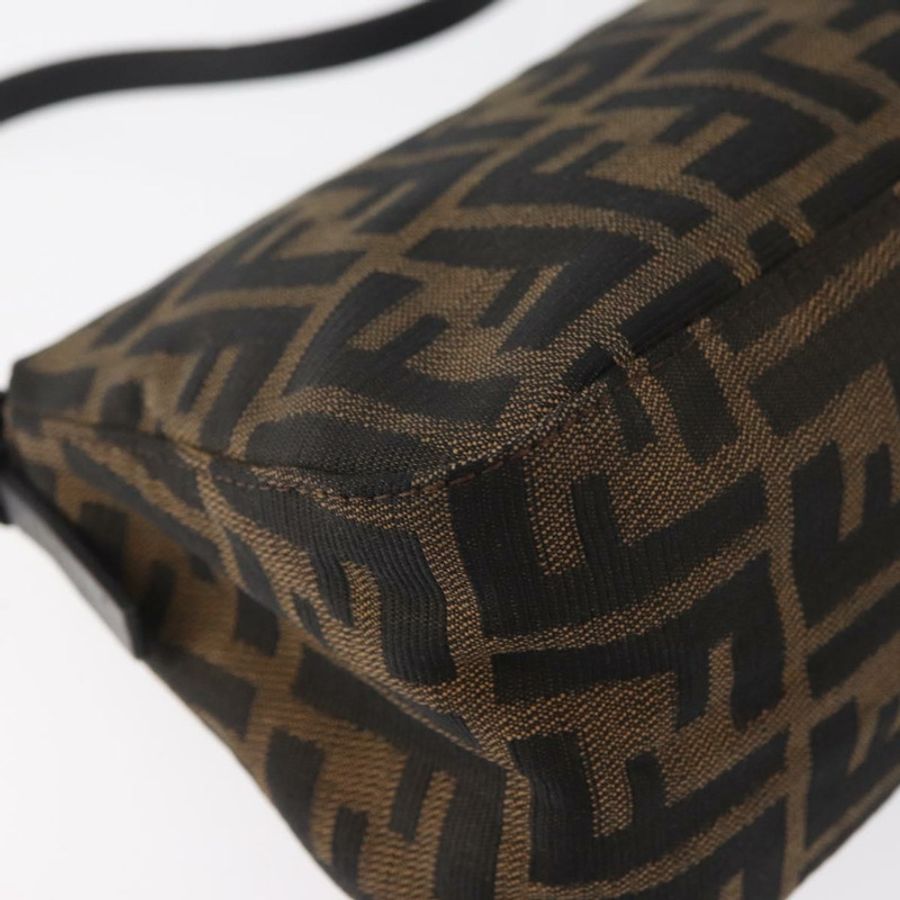 【日本直送】FENDI Zucca帆布Mamma Baguette單肩包 黑色棕色 正品 yk20437SAM-11