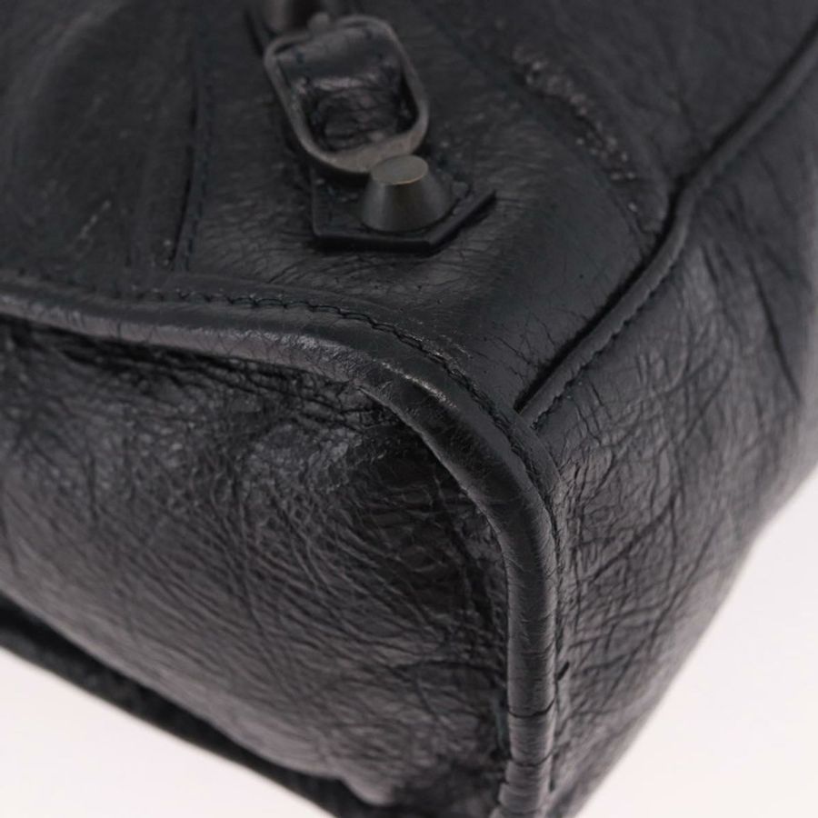 【日本直送】BALENCIAGA 經典迷你都會手提包，皮革材質，黑色，兩用款，貨號 115748，正品號 165295SAM-11