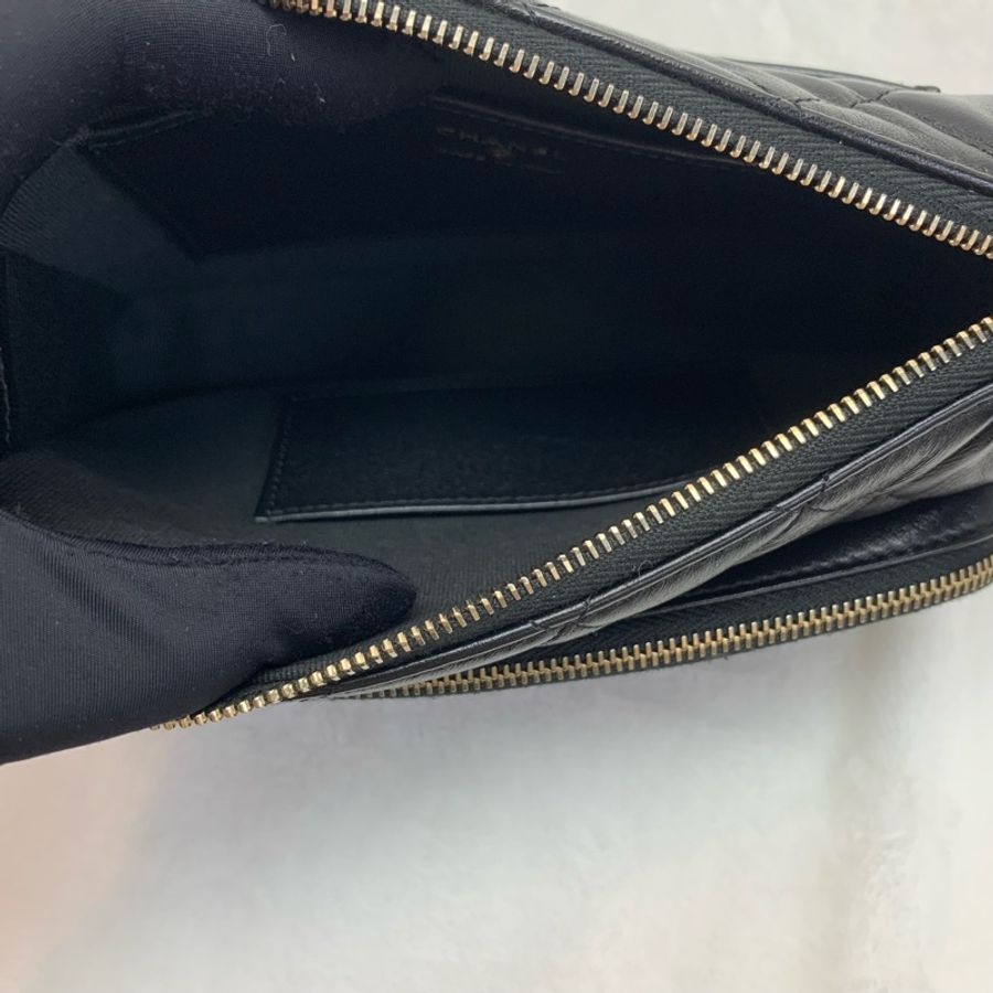 Chanel 相機包 經典黑金羊皮百搭款 25C-7