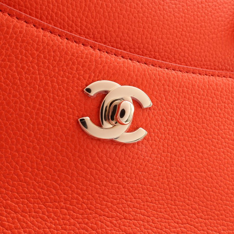 橘色 牛皮 Neo Executive 兩用包 (無卡) 金釦【CHANEL 香奈兒】 A69930-5