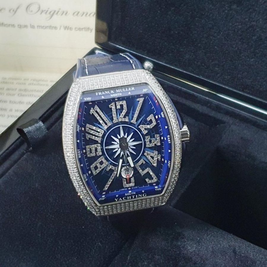 【大眾名錶】Franck Muller 法蘭克穆勒 未使用品 V45 SC DT全場矚目感受百萬級別 精鑲鑽石錶圈 B413-0