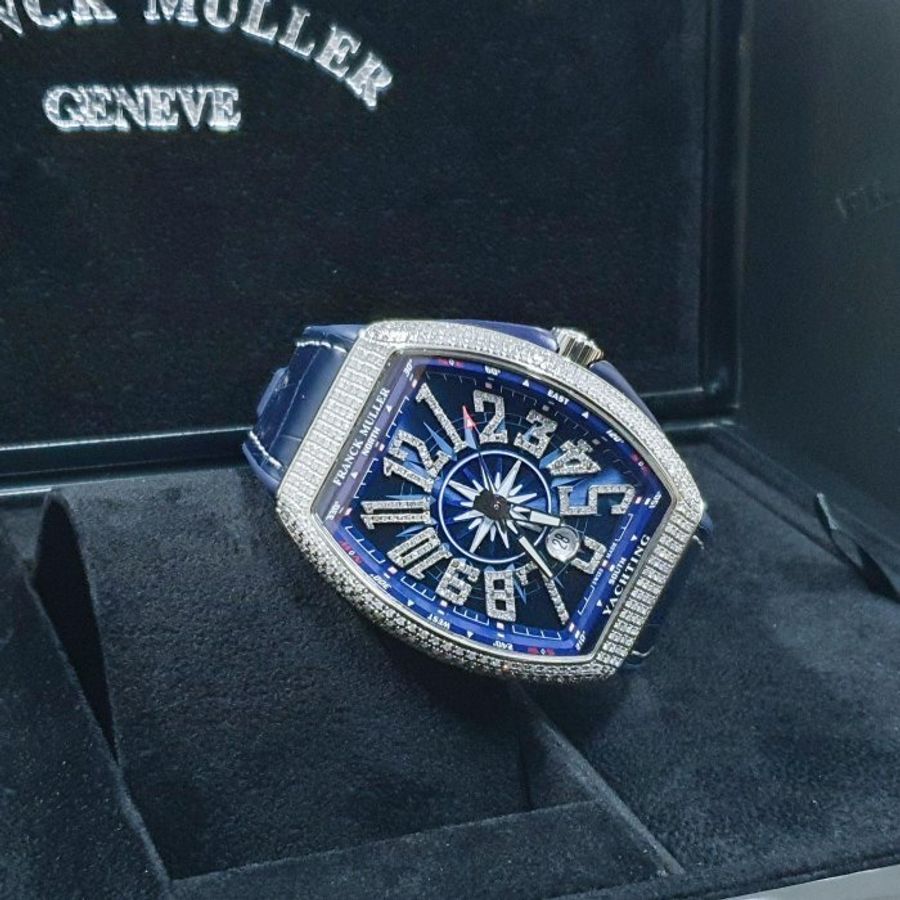 【大眾名錶】Franck Muller 法蘭克穆勒 未使用品 V45 SC DT全場矚目感受百萬級別 精鑲鑽石錶圈 B413-1