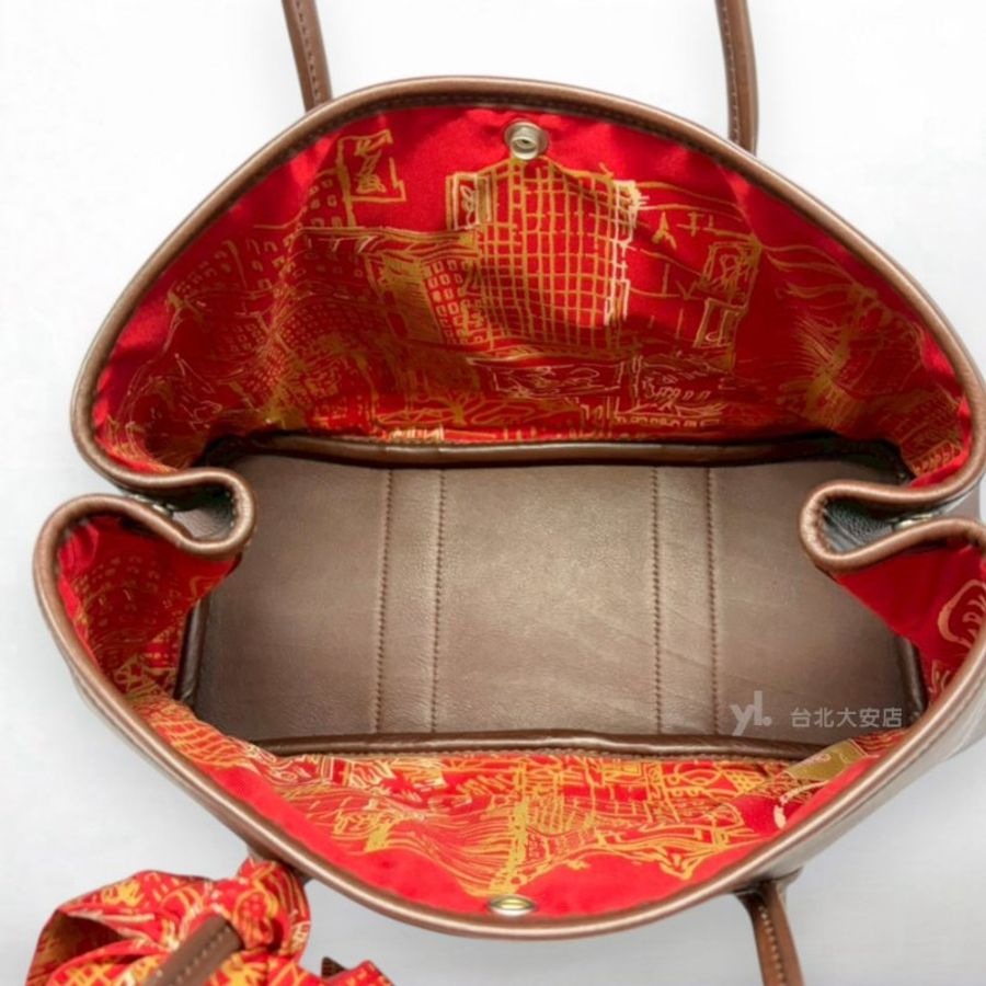 A13282-HERMES 2006銀座限定版可可色Swift皮GP花園包30cm含絲巾-5