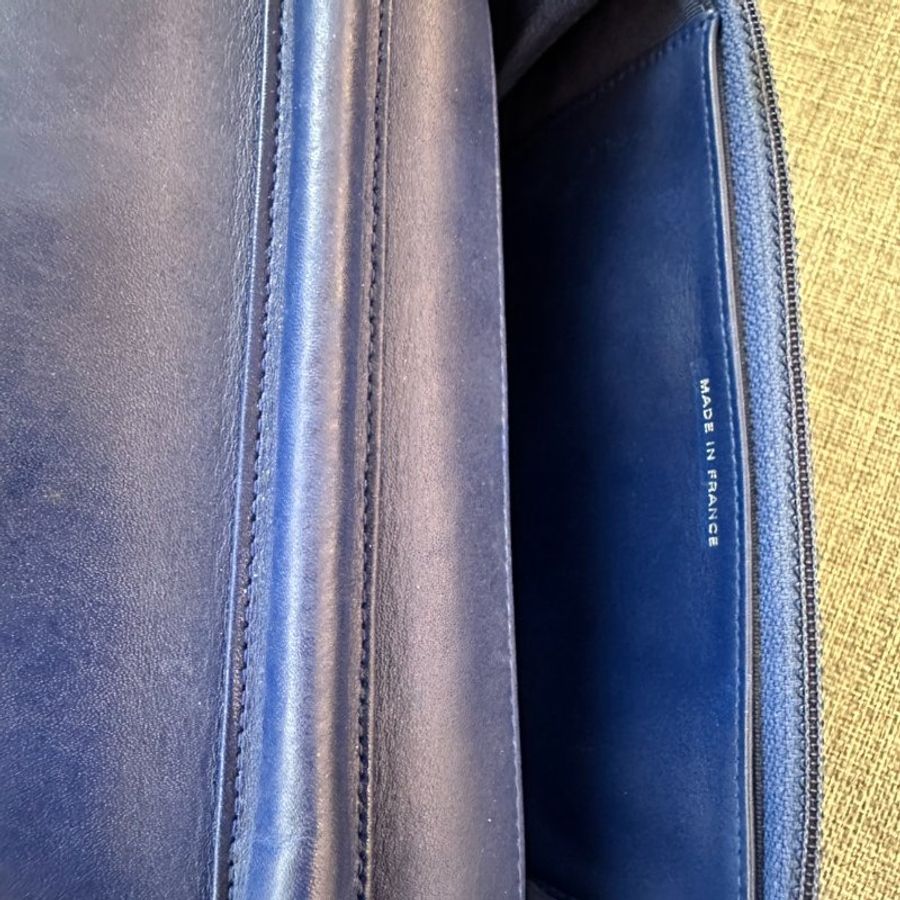 CHANEL 藍色2.55銀扣 woc-7