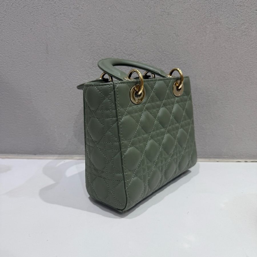 閒置 迪奧/Dior Lady雪松綠四格戴妃包-3