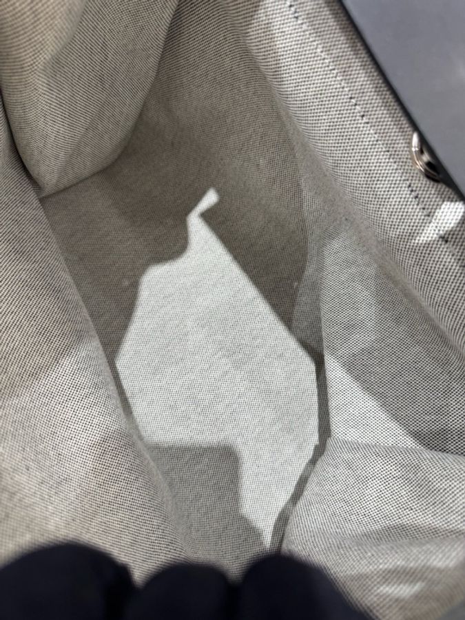 Hermes Herbag39 防水布拼牛皮 黑銀扣外縫手提單肩斜挎包 年份:D刻 附件:塵袋鎖鑰匙 尺寸約:39x32x12cm-5