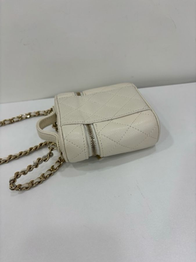 Chanel香奈兒 白金荔枝皮煙盒鏈條包 31開-2